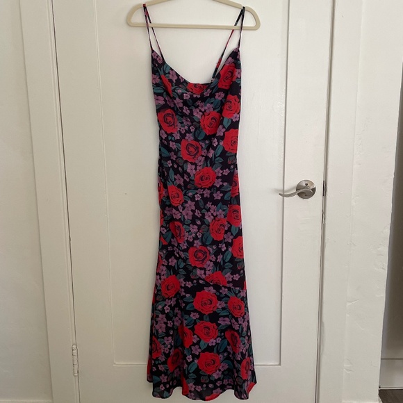 Sunfere Alanna Floral Printed Maxi Slip Dress Size S - Picture 4 of 13